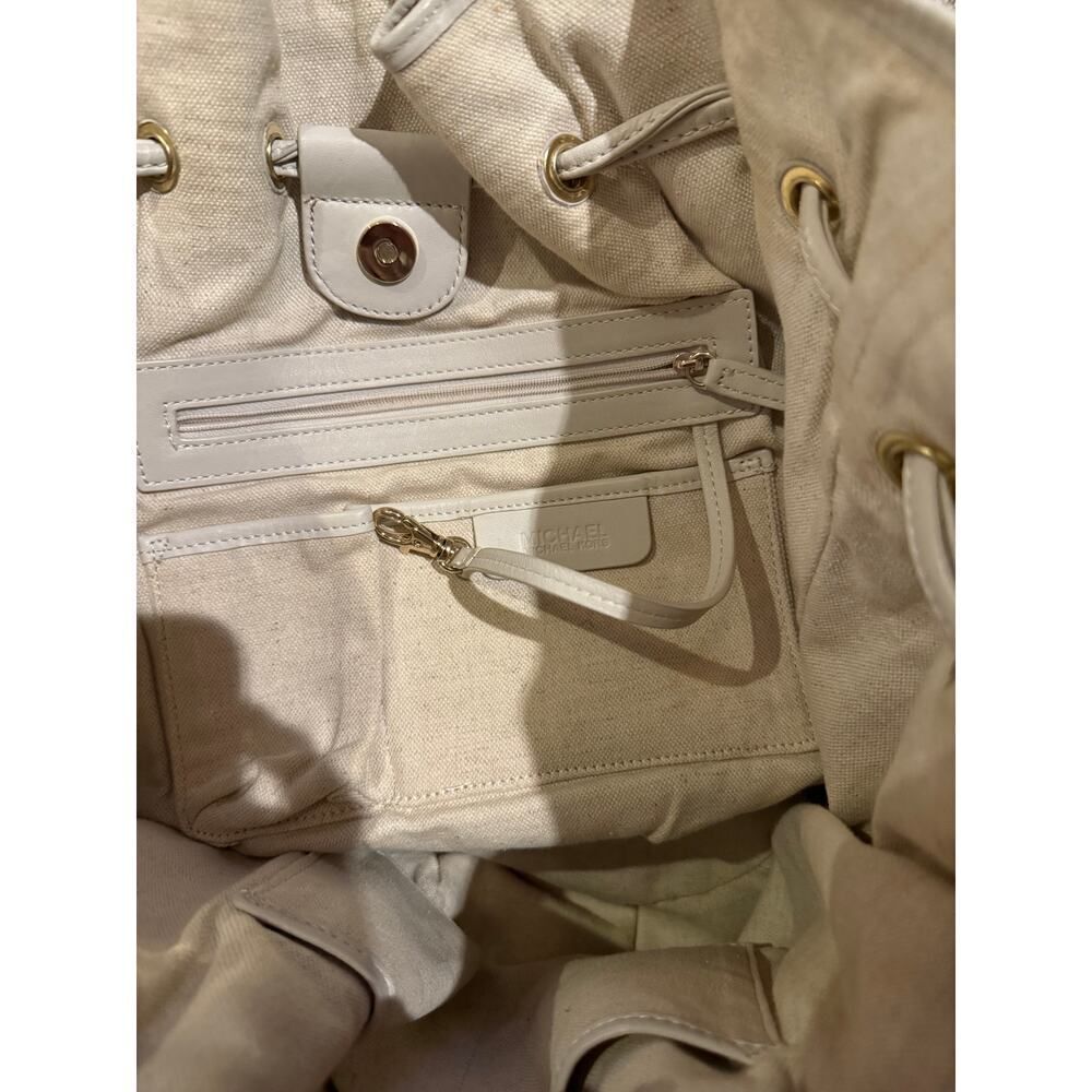 Michael Kors Straw Shoulder Bag White Gold Summer Handbag - Picture 9 of 9